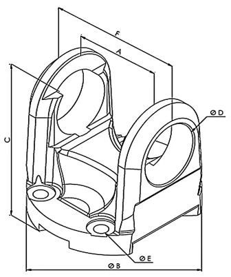 Flange de articulação com trava interna